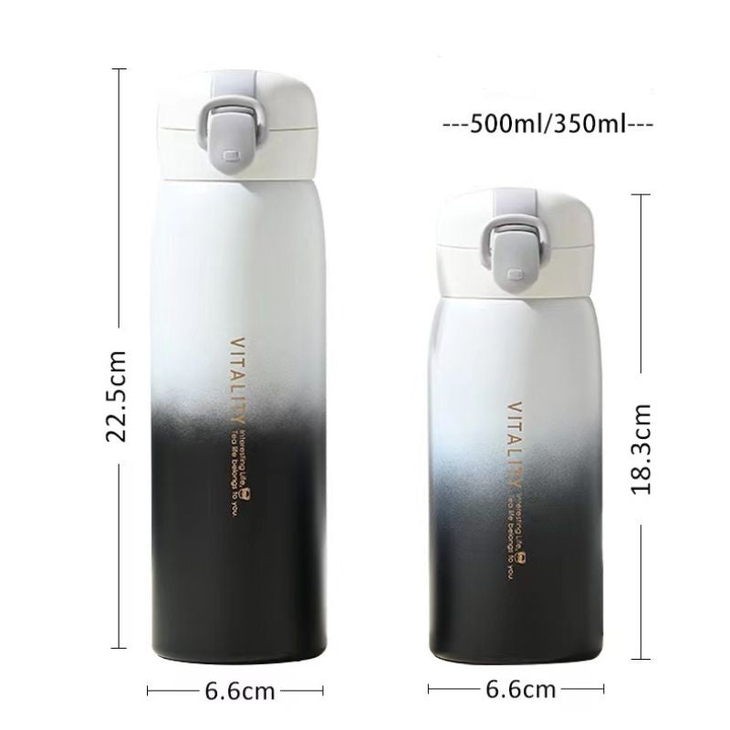Stylish  Gift Stainless Steel Insulated Student Water Bottle with Gradient Design & Bounce Lid