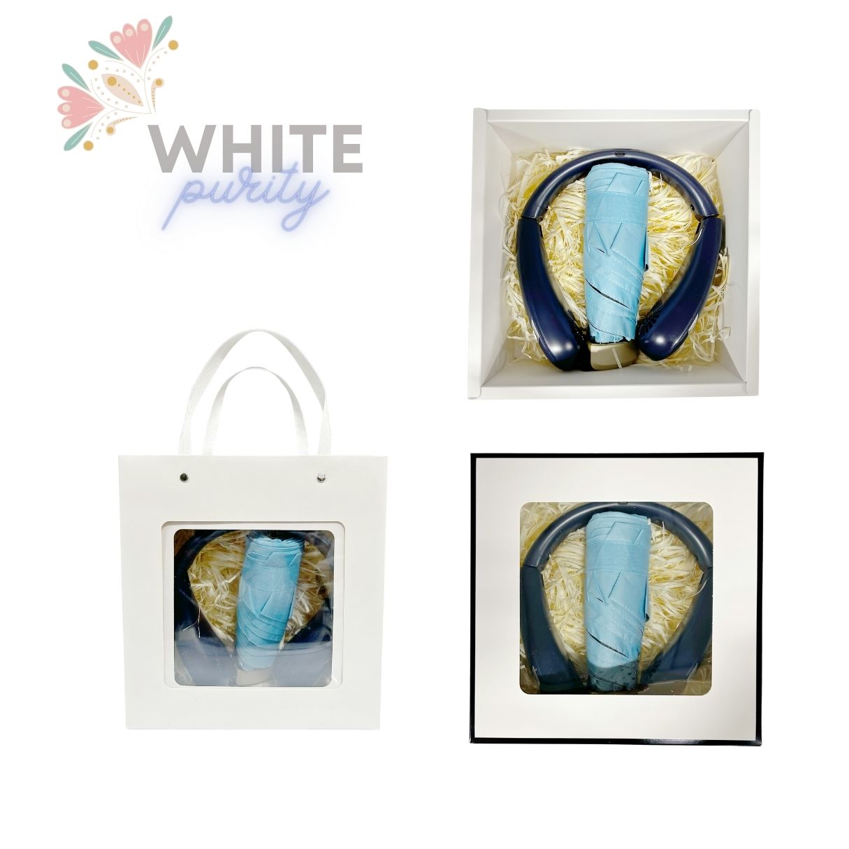 Pocket Umbrella Neck Fan Gift Box Valentine's Day Teacher's Day Children's Day Mother's Day Father's Day Gift