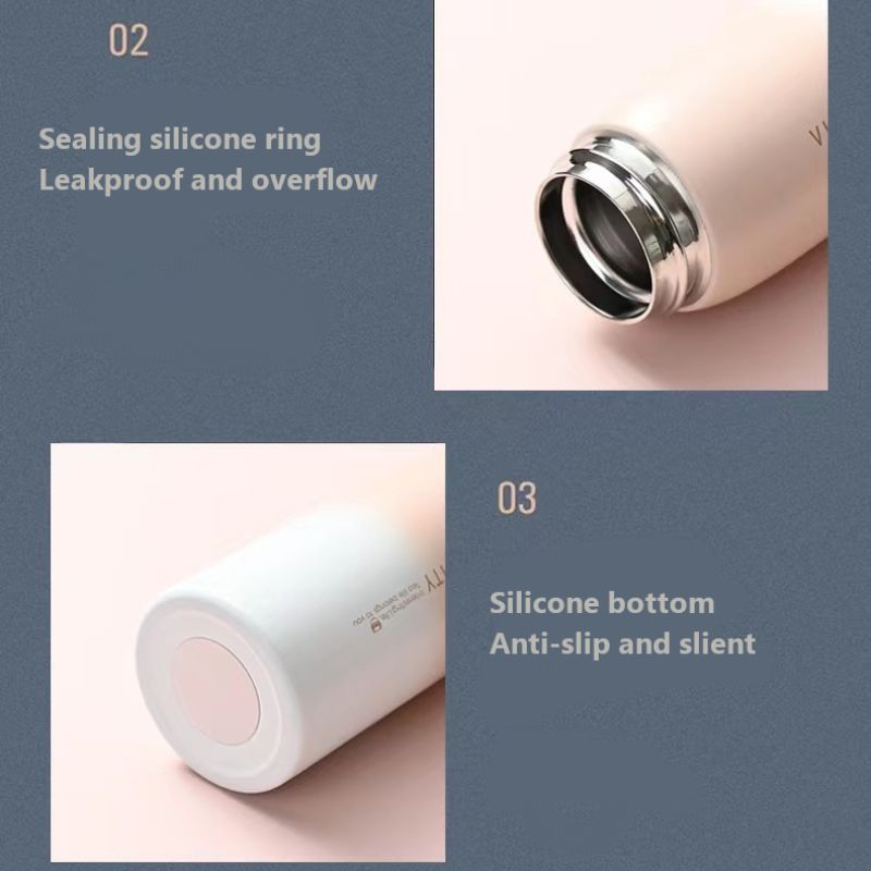 Stylish  Gift Stainless Steel Insulated Student Water Bottle with Gradient Design & Bounce Lid