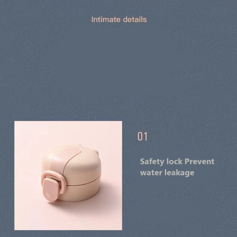 Stylish  Gift Stainless Steel Insulated Student Water Bottle with Gradient Design & Bounce Lid