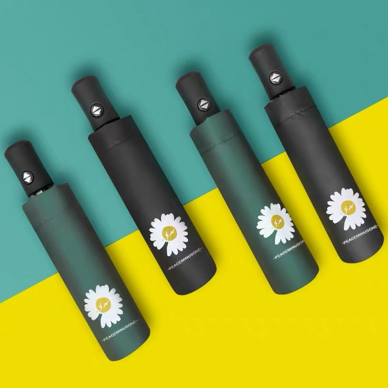 Anti-UV Automatic and Manual Daisy Bear Design Foldable Lightweight Umbrella