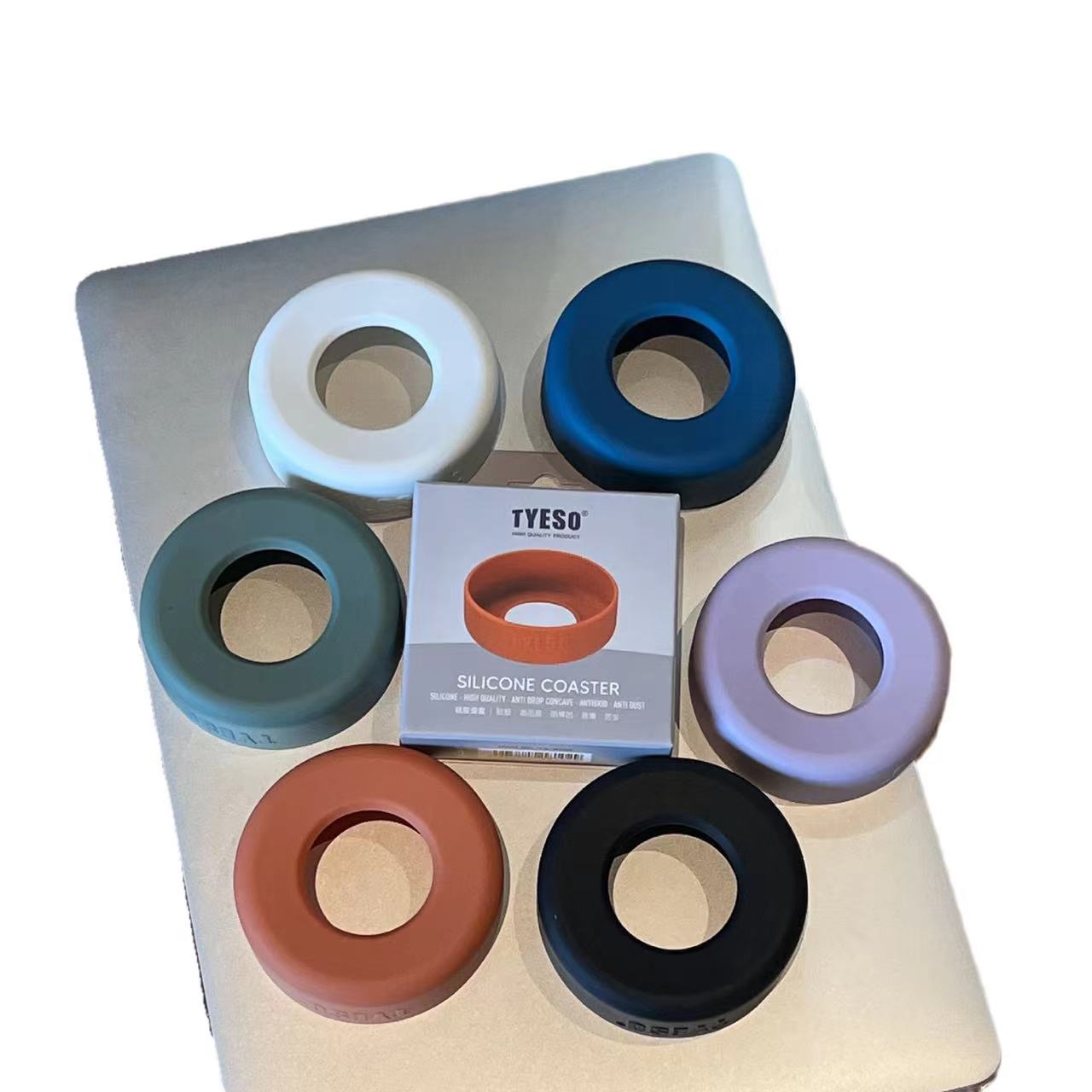 Tyeso Insulated Stainless Steel Coffee Cup Bumper 30OZ/40OZ Bottle Base Anti-Slip Silicone Pad