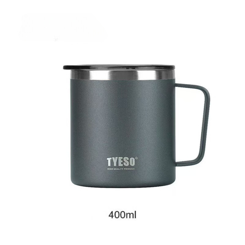 Tyeso 304 Stainless Steel Vacuum Insulated Coffee Mug Heatproof Office Water Cup - By Mygift.sg