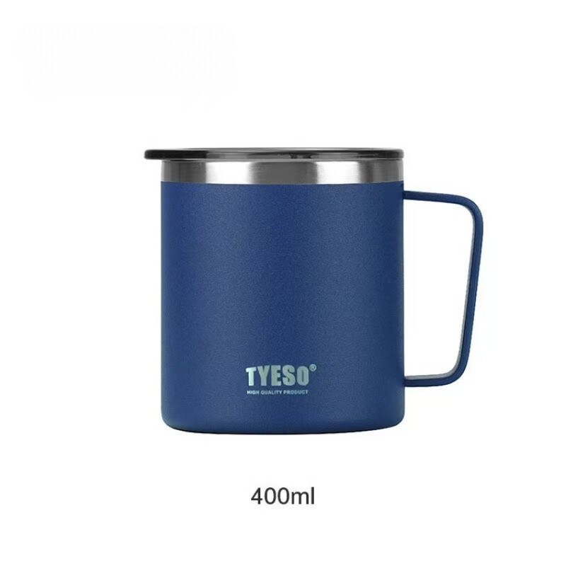 Tyeso 304 Stainless Steel Vacuum Insulated Coffee Mug Heatproof Office Water Cup - By Mygift.sg