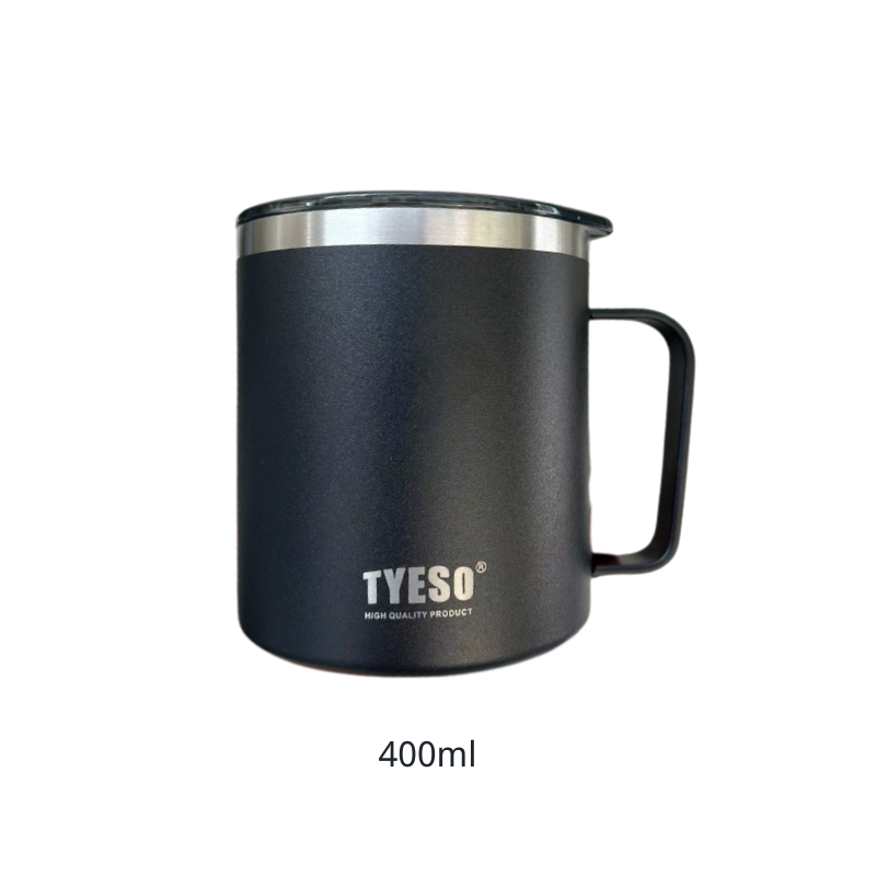 Tyeso 304 Stainless Steel Vacuum Insulated Coffee Mug Heatproof Office Water Cup - By Mygift.sg