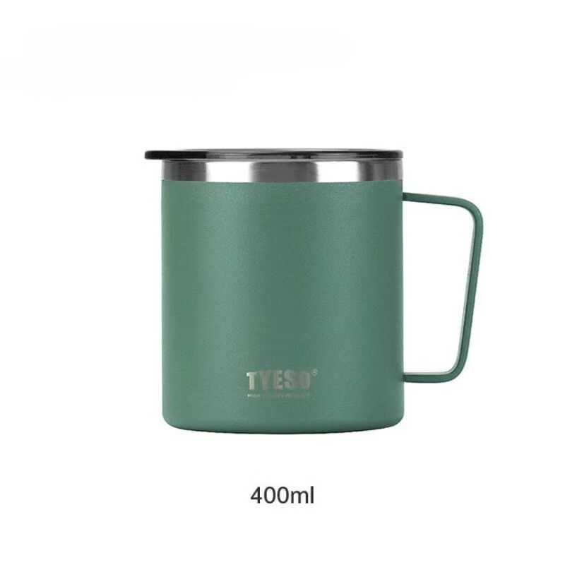 Tyeso 304 Stainless Steel Vacuum Insulated Coffee Mug Heatproof Office Water Cup - By Mygift.sg