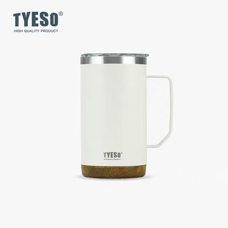 Tyeso 304 Stainless Steel Vacuum Insulated Coffee Mug Heatproof Office Water Cup - By Mygift.sg