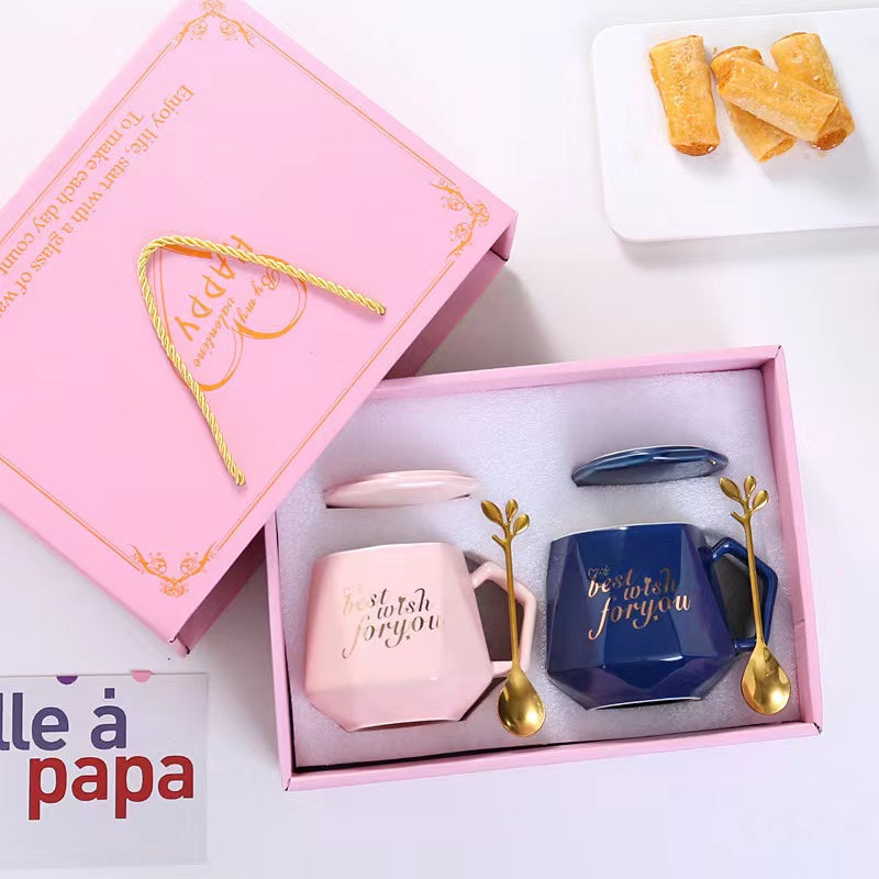 Teacher's Day Gift Ceramic Couple Mug Valentine’s Day Gift Couple Mug Gift Set