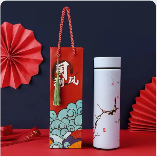 Exquisite 500ml Vacuum Thermal Flask Classical Chinese Style Thermos Mug with Cultural Illustrations Ideal Christmas and New Year Gift