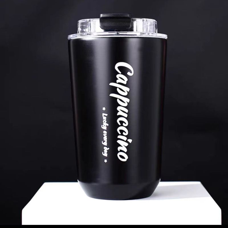 SG Ready Stock 304 Insulated Stainless Steel Mug Ins Style Minimalist Office Coffee Cup With Lid Handle Double Wall Stainless Steel Tea Cup