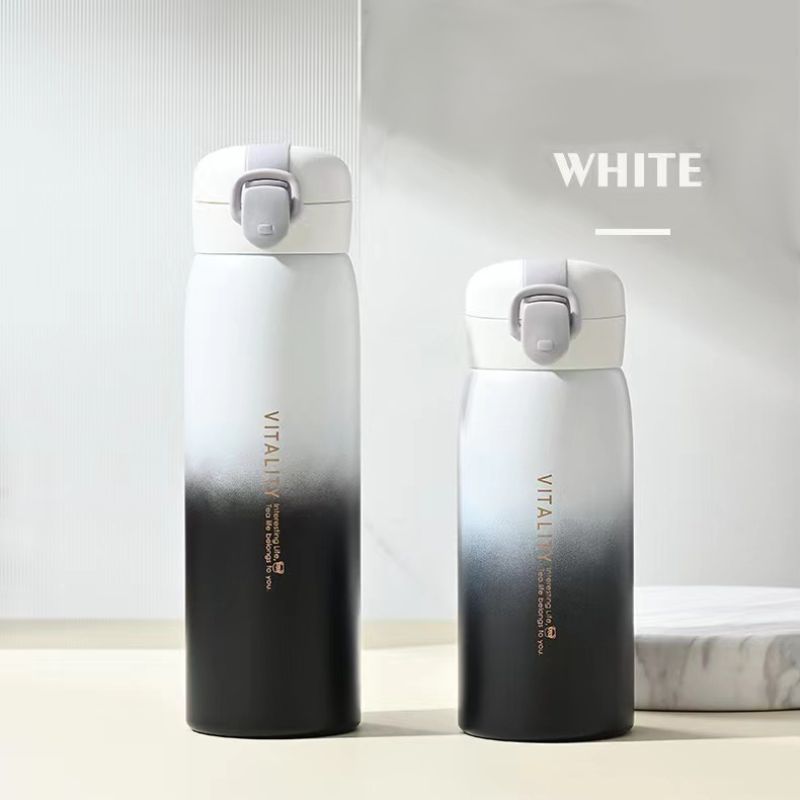Stylish  Gift Stainless Steel Insulated Student Water Bottle with Gradient Design & Bounce Lid