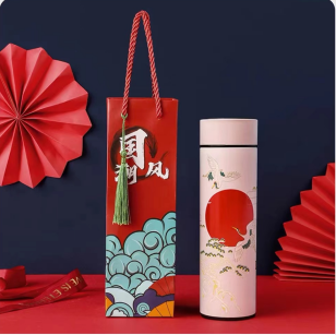Exquisite 500ml Vacuum Thermal Flask Classical Chinese Style Thermos Mug with Cultural Illustrations Ideal Christmas and New Year Gift