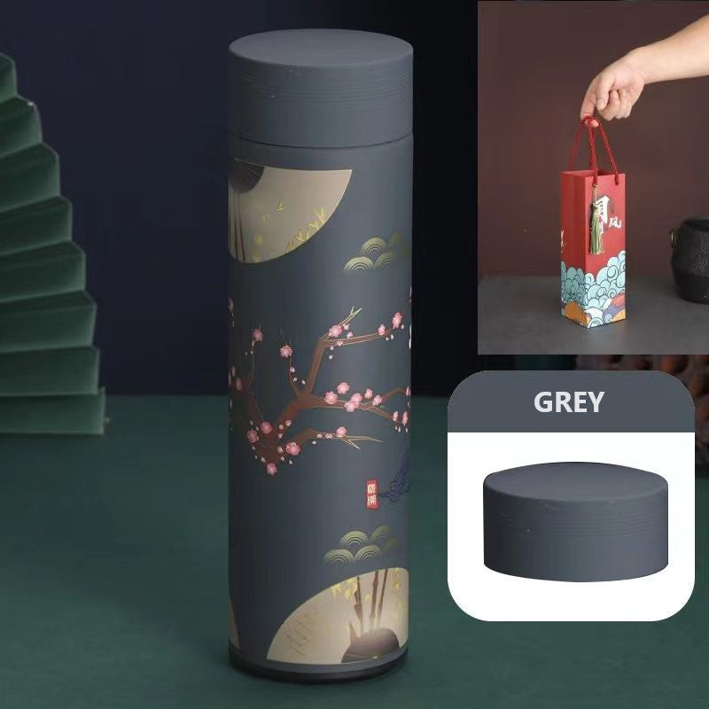 Exquisite 500ml Vacuum Thermal Flask Classical Chinese Style Thermos Mug with Cultural Illustrations Ideal Christmas and New Year Gift