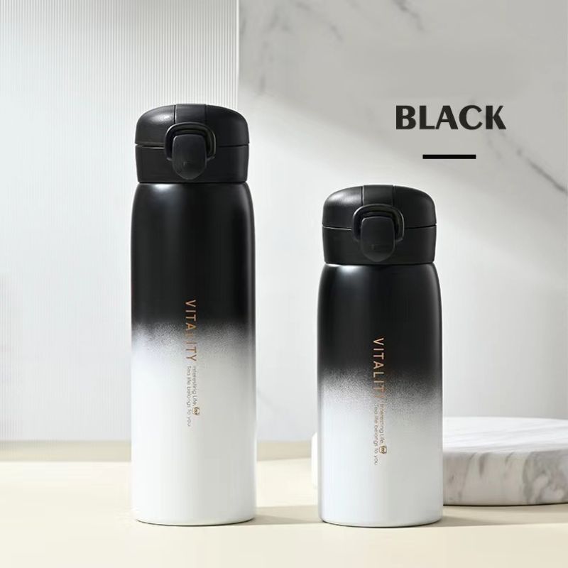 Stylish  Gift Stainless Steel Insulated Student Water Bottle with Gradient Design & Bounce Lid