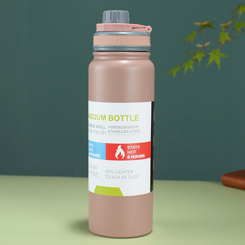 SG Ready Stock 1000ml Large Capacity Outdoor Sports Water Bottle/304 Stainless Steel Insulation Cup/Thermal Vacuum Flask/Creative Portable Traving Cup