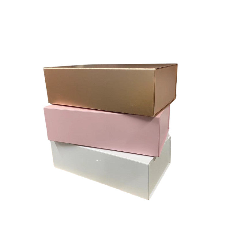 Elegant Rose Gold and Cyan Magnetic Cosmetic Box High-Quality Folding Gift Packaging Luxury Gift Box