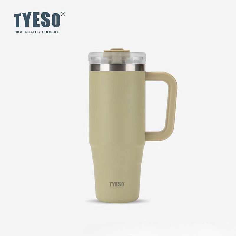 Tyeso Large Vacuum Insulated Coffee Cup 1200ml Stainless Steel Thermal Flask Tumbler Water Bottle Ice Cool Car Cup