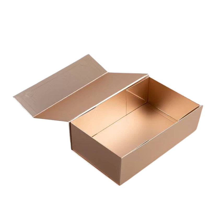Elegant Rose Gold and Cyan Magnetic Cosmetic Box High-Quality Folding Gift Packaging Luxury Gift Box