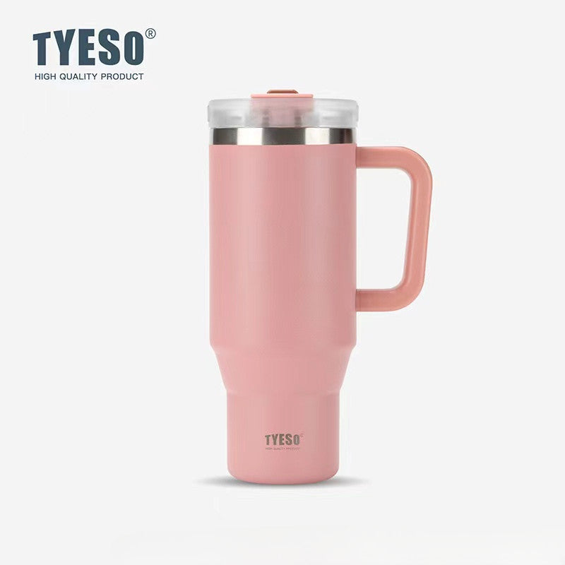 Tyeso Large Vacuum Insulated Coffee Cup 1200ml Stainless Steel Thermal Flask Tumbler Water Bottle Ice Cool Car Cup