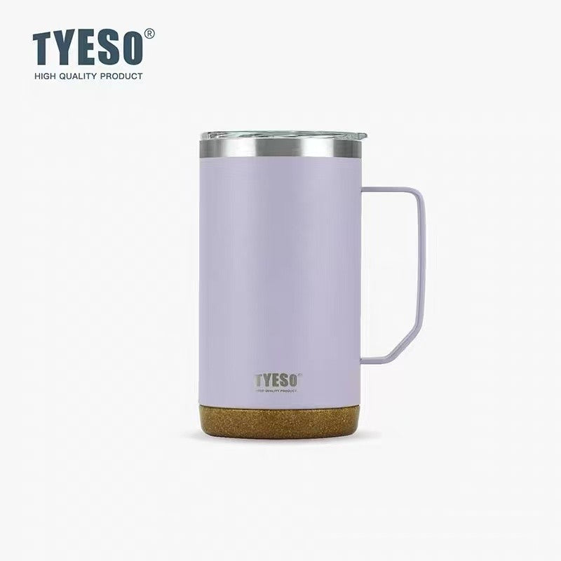 Tyeso 304 Stainless Steel Vacuum Insulated Coffee Mug Heatproof Office Water Cup - By Mygift.sg