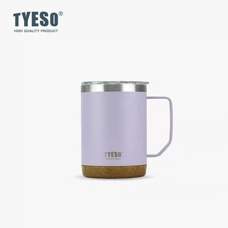 Tyeso 304 Stainless Steel Vacuum Insulated Coffee Mug Heatproof Office Water Cup - By Mygift.sg