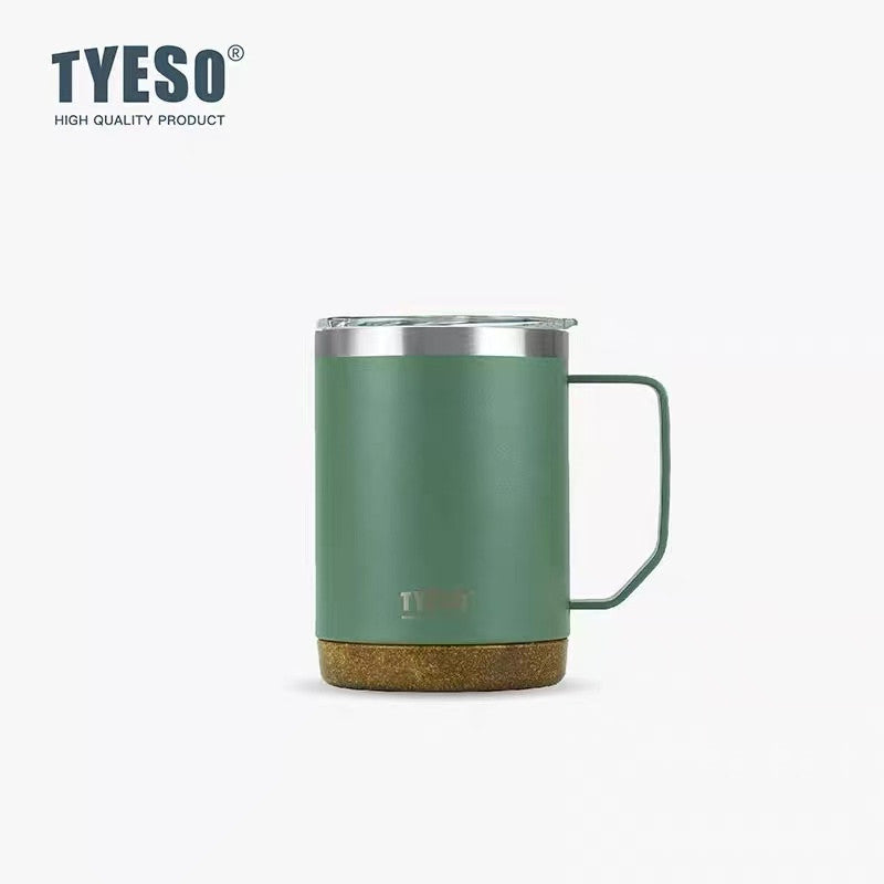 Tyeso 304 Stainless Steel Vacuum Insulated Coffee Mug Heatproof Office Water Cup - By Mygift.sg