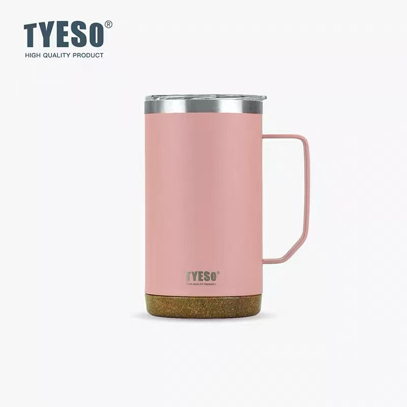 Tyeso 304 Stainless Steel Vacuum Insulated Coffee Mug Heatproof Office Water Cup - By Mygift.sg