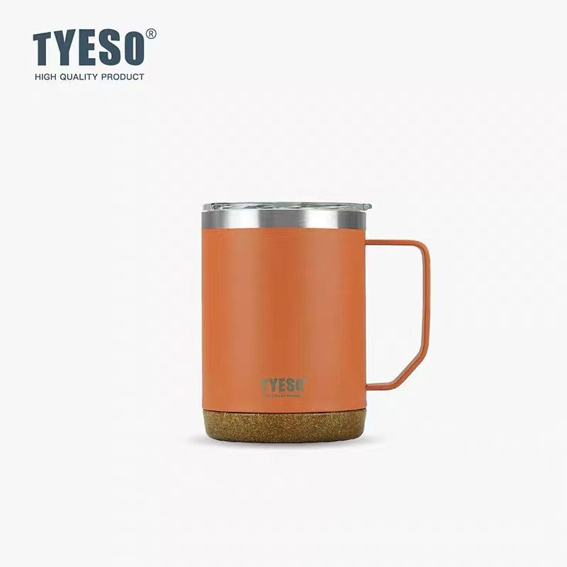 Tyeso 304 Stainless Steel Vacuum Insulated Coffee Mug Heatproof Office Water Cup - By Mygift.sg