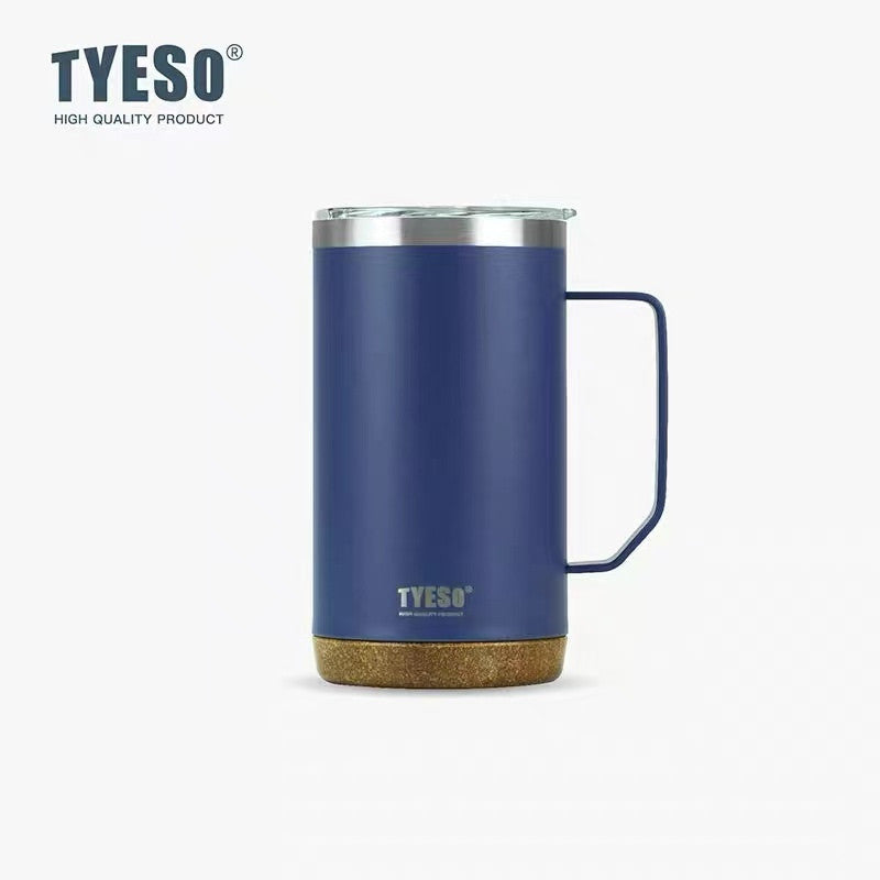 Tyeso 304 Stainless Steel Vacuum Insulated Coffee Mug Heatproof Office Water Cup - By Mygift.sg