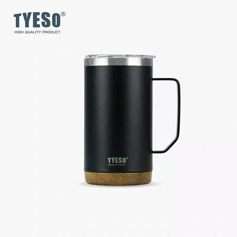 Tyeso 304 Stainless Steel Vacuum Insulated Coffee Mug Heatproof Office Water Cup - By Mygift.sg