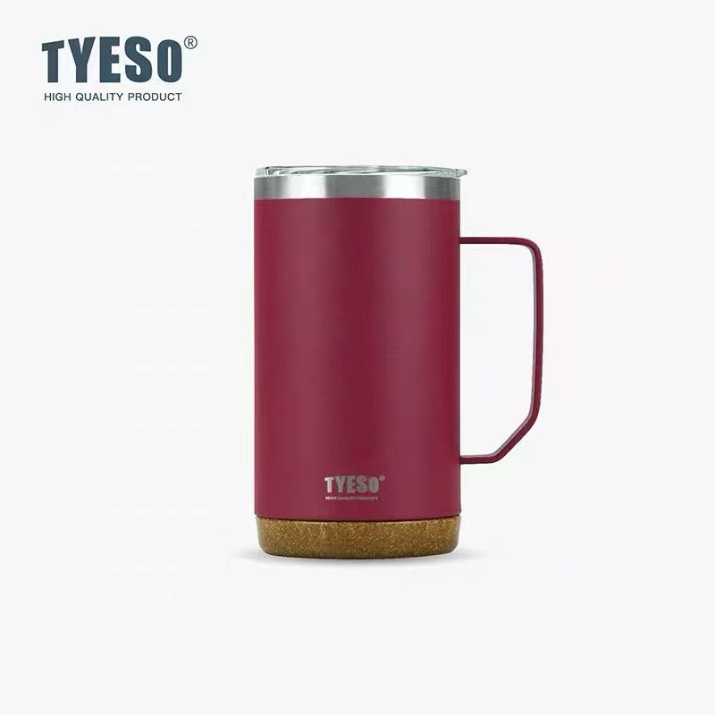 Tyeso 304 Stainless Steel Vacuum Insulated Coffee Mug Heatproof Office Water Cup - By Mygift.sg