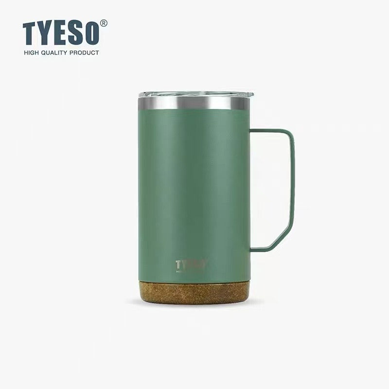Tyeso 304 Stainless Steel Vacuum Insulated Coffee Mug Heatproof Office Water Cup - By Mygift.sg
