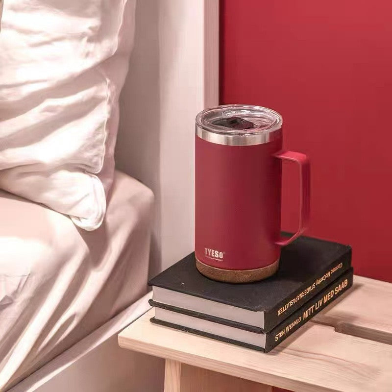 Tyeso 304 Stainless Steel Vacuum Insulated Coffee Mug Heatproof Office Water Cup - By Mygift.sg