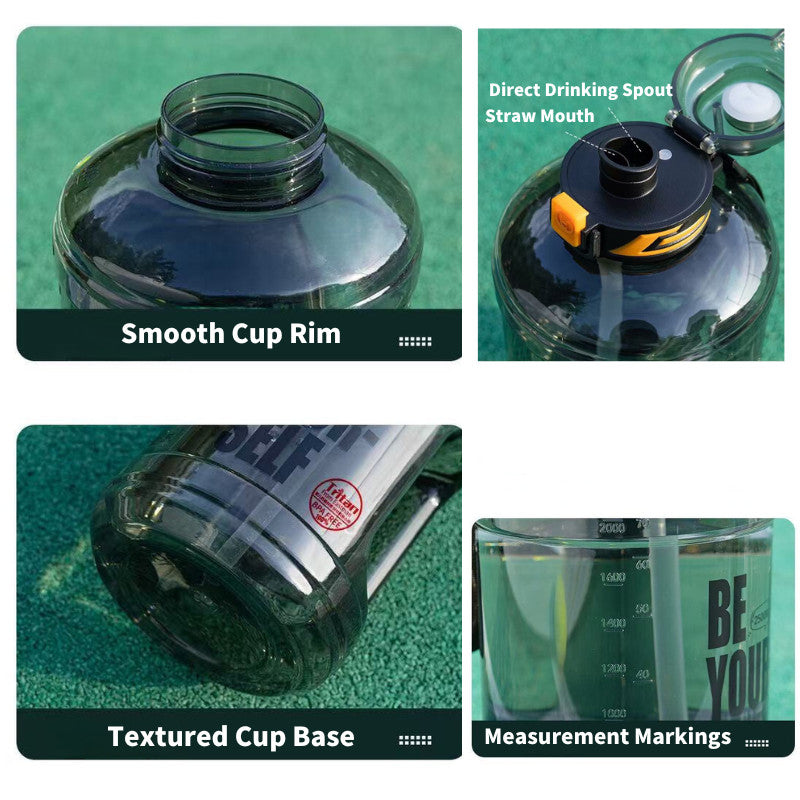 SG Ready Stock 2.5L Tritan Ton-Ton Bucket Large Capacity Outdoor Sports Water Bottle Portable High-Temperature Water Cup