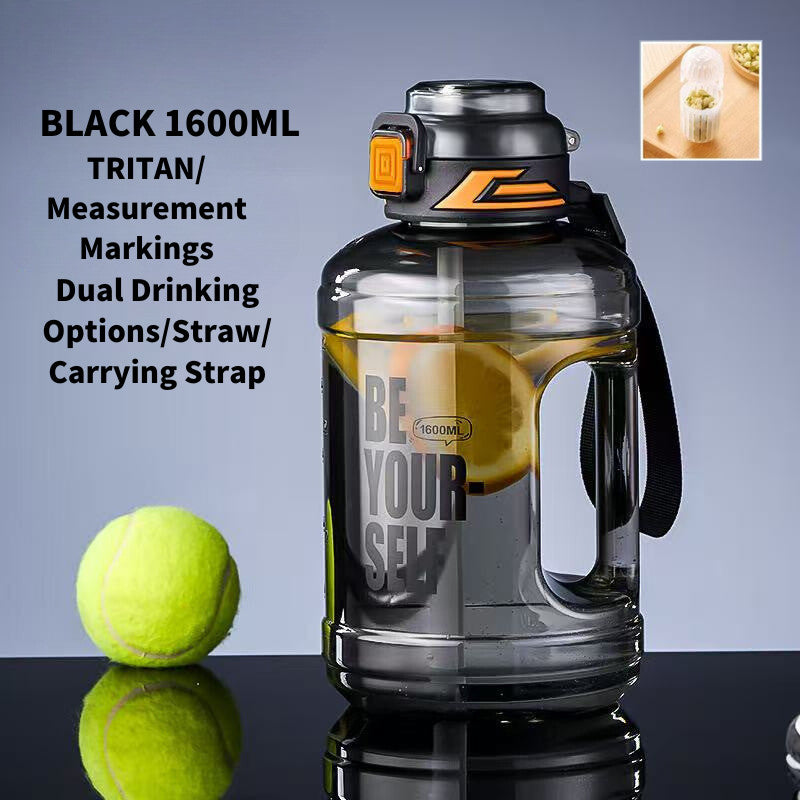 SG Ready Stock 2.5L Tritan Ton-Ton Bucket Large Capacity Outdoor Sports Water Bottle Portable High-Temperature Water Cup