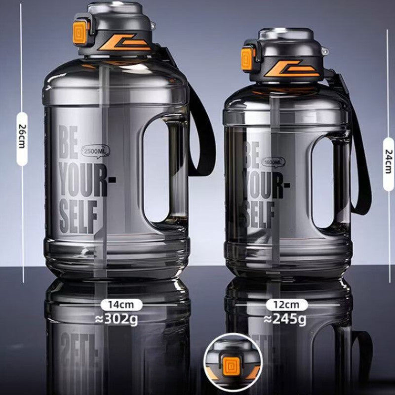 SG Ready Stock 2.5L Tritan Ton-Ton Bucket Large Capacity Outdoor Sports Water Bottle Portable High-Temperature Water Cup