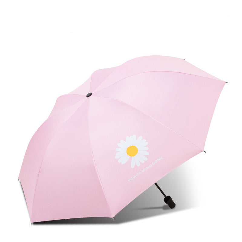 Anti-Uv Automatic Manual Daisy Bear Design Foldable Lightweight Umbrella