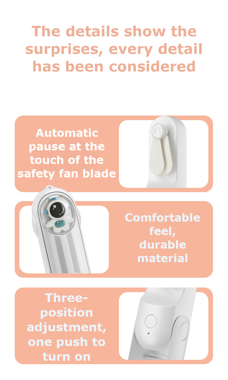 Mini Portable Outdoor Pocket Office Desktop Handheld Foldable Recharged Travel Cooler Small Fans