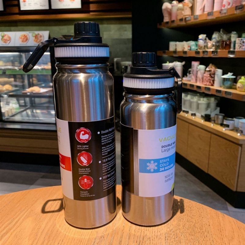 SG Ready Stock 1000ml Large Capacity Outdoor Sports Water Bottle/304 Stainless Steel Insulation Cup/Thermal Vacuum Flask/Creative Portable Traving Cup