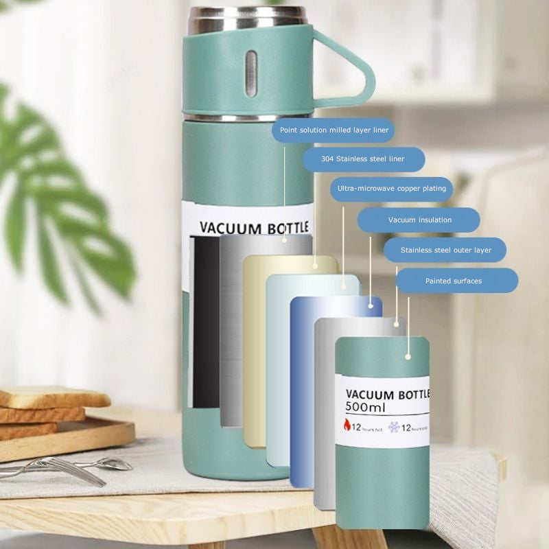 SG Ready Stock 304 Stainless Steel Vacuum Insulated Flask/Business Portable Water Bottle/Office Minimalistic Cup/ Christmas Gift Sets/Chinese New Year Gift