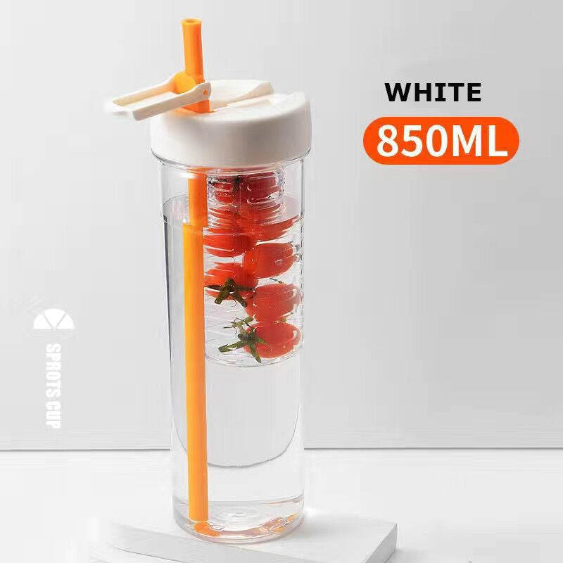850ml Straw Cup Ins Water Bottle Portable outdoor Tea cup and Large Capacity mug
