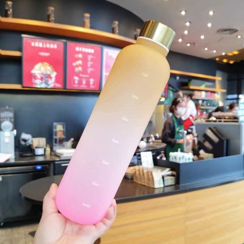 🇸🇬 Ready Stock 1000ml Tritan BPA Free Water Bottle with portable large capacity for Leak proof&Time scales Sport