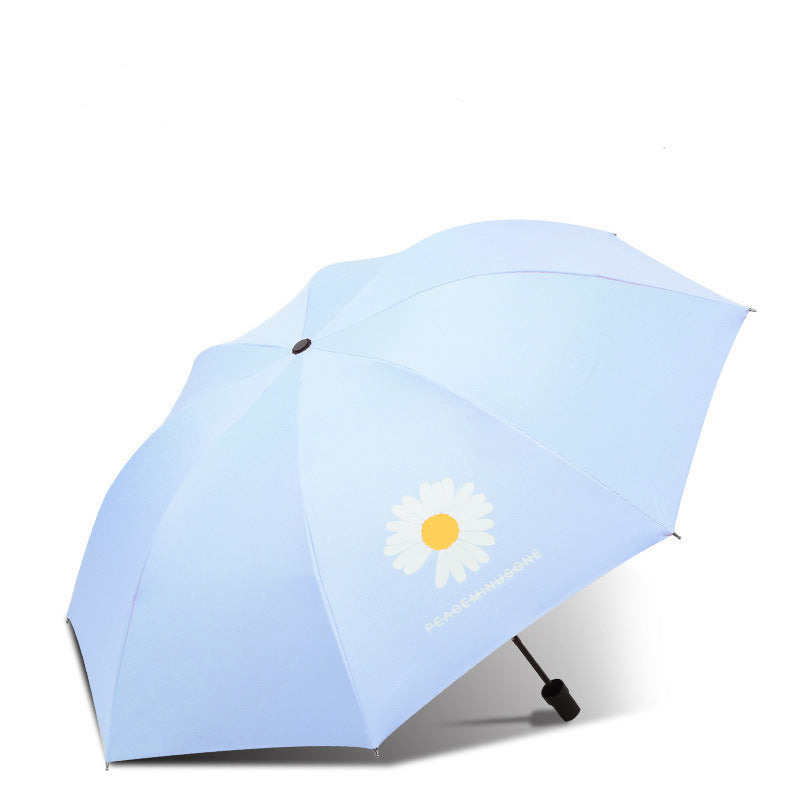 Anti-Uv Automatic Manual Daisy Bear Design Foldable Lightweight Umbrella