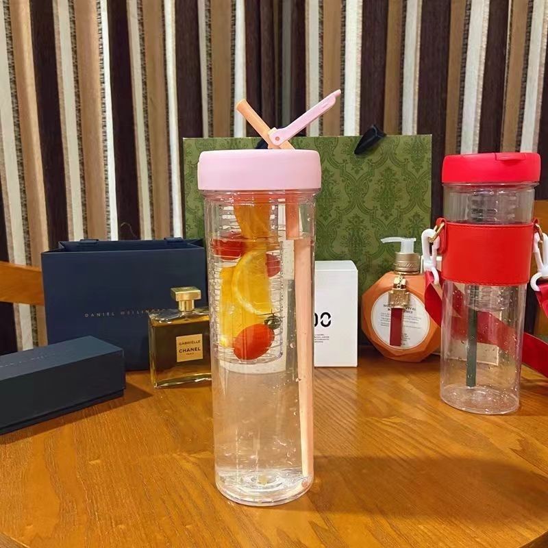 850ml Straw Cup Ins Water Bottle Portable outdoor Tea cup and Large Capacity mug