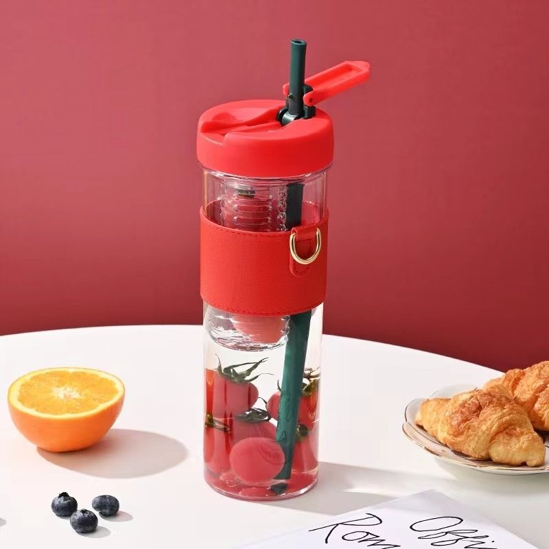 850ml Straw Cup Ins Water Bottle Portable outdoor Tea cup and Large Capacity mug