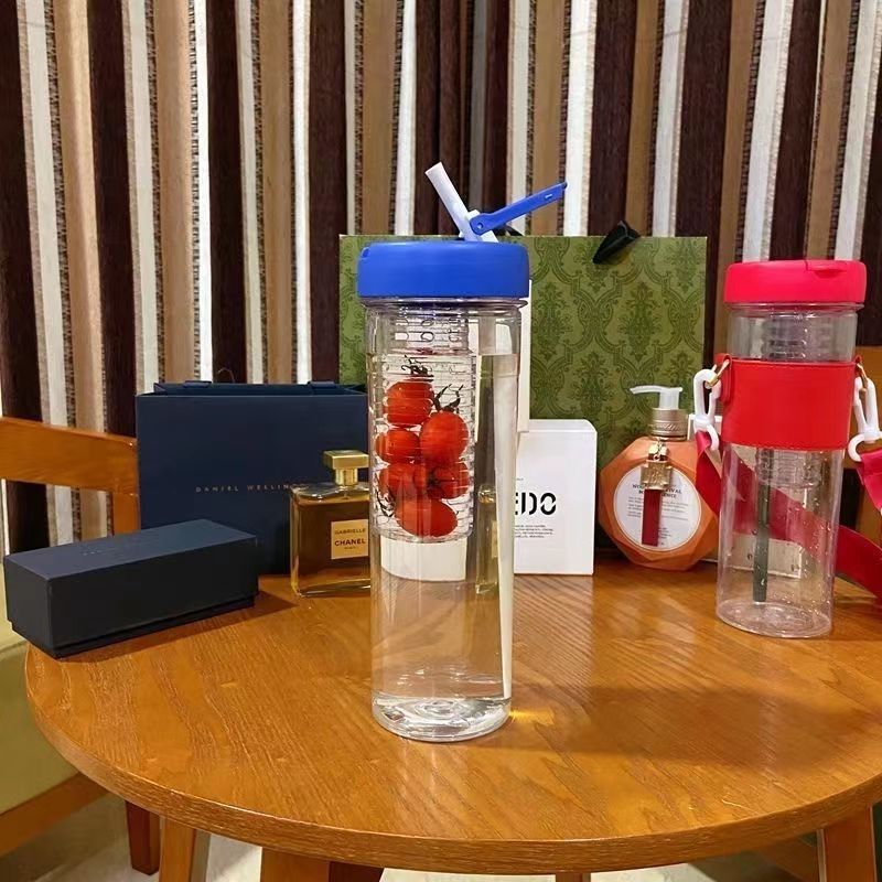850ml Straw Cup Ins Water Bottle Portable outdoor Tea cup and Large Capacity mug