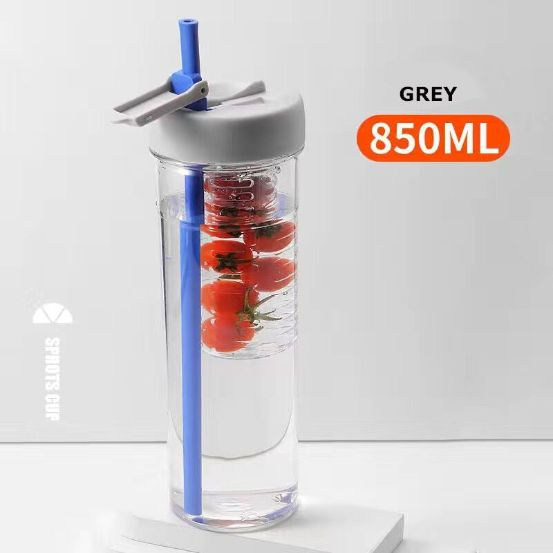 850ml Straw Cup Ins Water Bottle Portable outdoor Tea cup and Large Capacity mug
