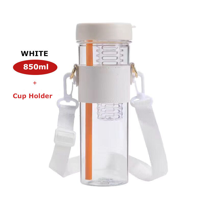 850ml Straw Cup Ins Water Bottle Portable outdoor Tea cup and Large Capacity mug