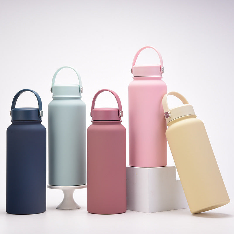 Customised Stainless Steel Thermal Vacuum Flask Set - Large Capacity Portable Outdoor Bottle with Wide Mouth Insulation Cup