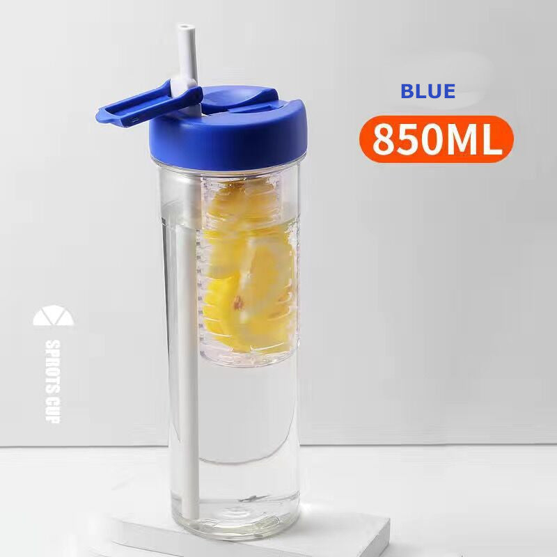 850ml Straw Cup Ins Water Bottle Portable outdoor Tea cup and Large Capacity mug